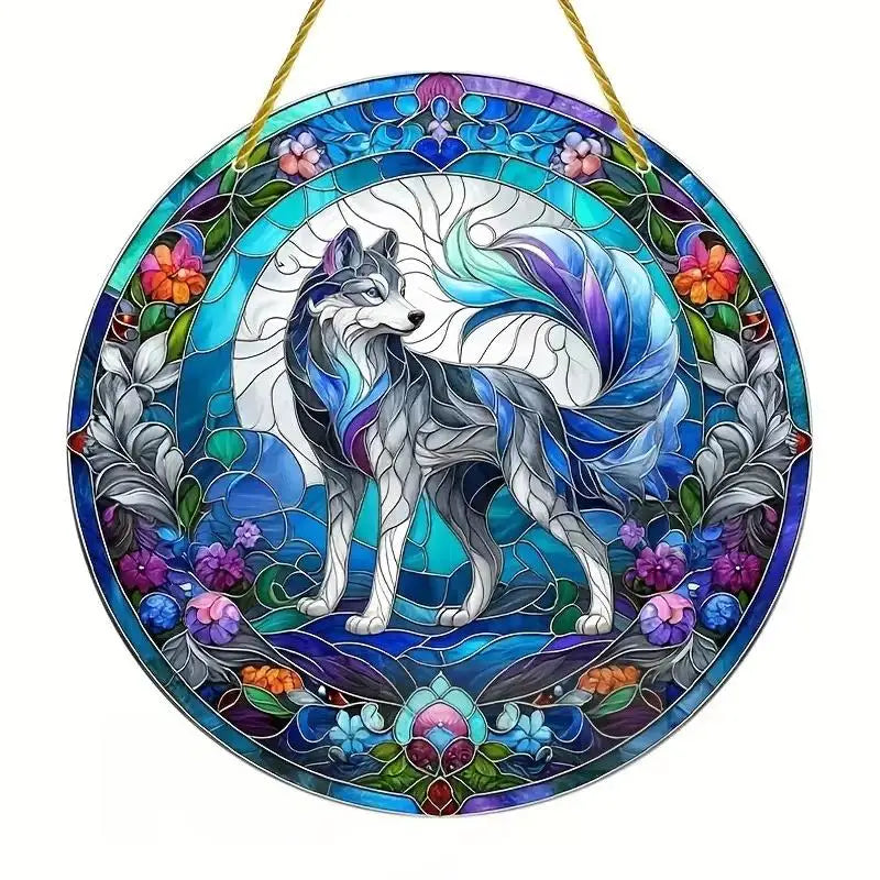 Mystic Wolf Suncatcher