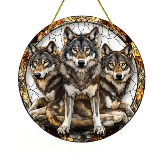 Wolf Pack Suncatcher
