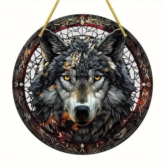 Shadow Wolf Suncatcher
