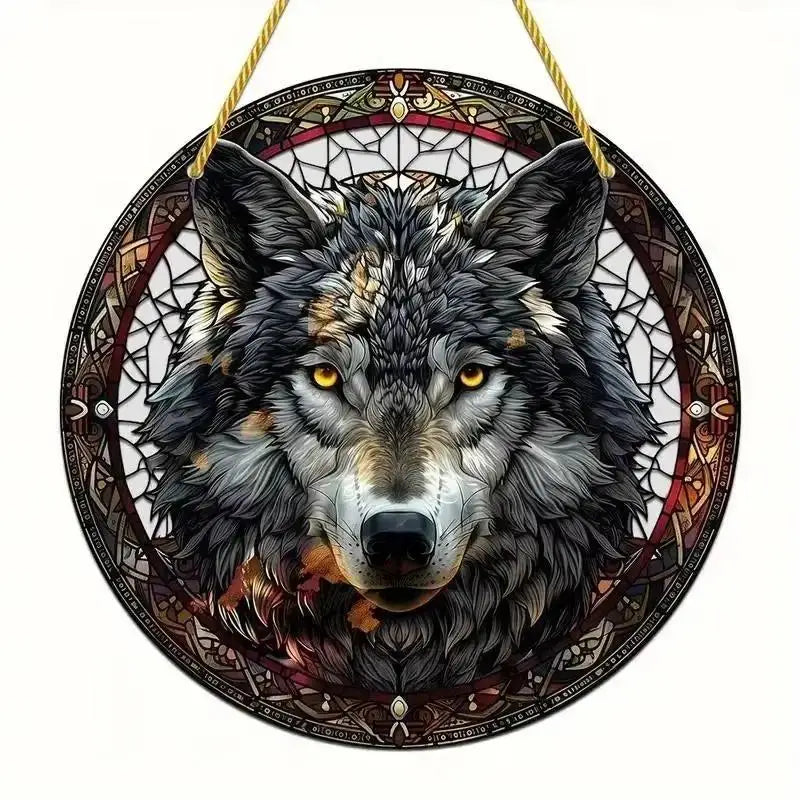 Shadow Wolf Suncatcher