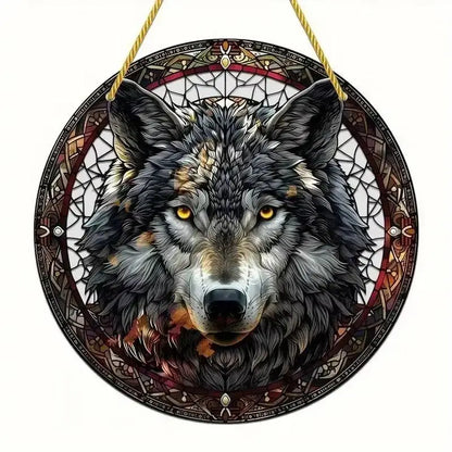 Shadow Wolf Suncatcher